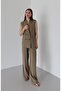 Khaki Four-Button Vest and Trousers Set - 2Y9568