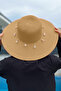Seashell Straw Beach Hat Rms-Rş-52-26 Camel