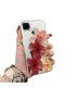 Realme C25 Compatible Silicone Edge Hard Back Case Couple Phone Case with Floral Pattern