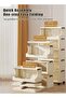 CozyNest 5-Tier Foldable Mobile Storage Cabinet, 65cm Wide Transparent Door Organizer, Rolling Snack Storage Rack for Living Room & Bedroom - 2