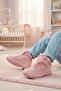 Pink Fur Velcro Girls' Boots 2082 P - 2
