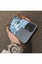 Samsung Galaxy A72 Compatible Silicone Edge Hard Back Case Couple Phone Case with Floral Pattern - 4
