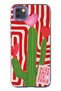 Huawei Y5P Compatible Cactus Patterned Transparent Phone Case