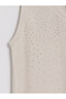 Vizyon New Season Gray U-Neck Stoned Soft Touch Women's Undershirt - 6