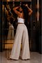 New Season Wide Loose Comfortable High Waist Linen Mixed Pants - 2