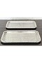 2 Pieces Baton Hasır Full Silver Presentation Tray & Coffee & Cake/ Pastry Serving Tray 32cm