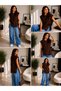 Women's Crew Neck Open-Side Lace-Up Oversize Knit Sweater - 8
