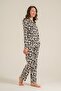 Women's Cream Shirt Pajama Set Pc9301-S-V1 - 3