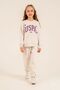 Girl's Printed White Long Sleeve Tracksuit Set Us2732-C-V1