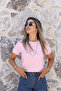 Pink Basic Crew Neck Tshirt - 2