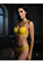 Sattens Padded Lace String Bra Set