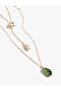 Multi Y Necklace with Stone and Pearl Detail - 2