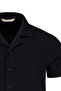 Black Regular Fit Apaş Collar Shirt - 2