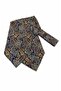 Burgundy Navy Blue Shawl Pattern Italian Silk Ascot Tie Sac81 - 3