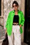 Women's Oversize Poplin Shirt Long Sleeve Basic Shirt Tr0735 - 4