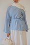 Women's Asymmetrical Cut Waist Tie Modal Hijab Shirt