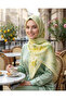 Patterned Cotton Soft Shawl Butter Yellow Brave Series - Mira İpek - 2