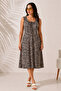 Sleeveless Tie Collar Combed Cotton Dress 629Pk