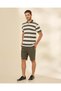 Men Olive Cargo Shorts - 2