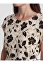 Lcw Grace Beige Floral A-Line Poplin Dress - 3