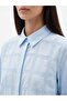 Lcw Everyday Blue Square Embroidered Women's Shirt - 3
