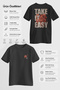 تي شيرت أسود بتصميم Take It Easy مصنوع من القطن بنسبة 100% ومقاس كبير جزئيًا (T-XL). - 3