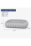 Oversized Bubble Couch Chair, Modern Memory Foam Round Bubble Sofa, 3D Honeycomb Shape Curved Sofas for Living Room/Office/Apartment/Small Space (Triple-Seater) - 8
