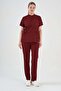 Lycra Maroon Zipper Detailed Surgical Uniform
