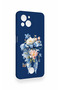 Reeder S23 Pro Max Compatible Blue Ribbon Flower Pattern Silicone Case - 2