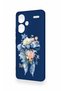 Redmi Note 13 Pro Plus Compatible Blue Ribbon Flower Pattern Silicone Case - 4