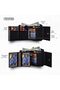Leather Ladies Wallet for Woman with 14 Card Slots - Clutch Purse, Croc-Black - 3