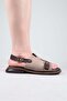 Reli̇za Skin-Suede Decorated Sandals Vi̇zon - 4