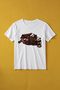 Unisex Oversize Cute Panda Printed White T-Shirt Animal Themed Cotton T-Shirt - 3
