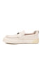 Cream Genuine Leather Memory Sole Men's Casual Shoes - 2