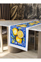 Lemon Flower Modern Decorative Printed Runner 1 Piece 40X140Cm (Skr-70)