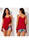 Women's Strappy Round Neck Asymmetrical Cut Detailed Viscose Stylish Blouse - 4
