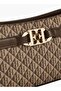 Women Monogram Print Crossbody Bag with Zip Closure - 4