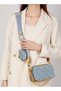 2PCS Luxury Women Handbag Elegant Ladies Bag Shoulder and Crossbody Tote with Golden Chain Double Zipper Chic Design and Matching Mini Purse - 8