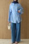 Women's High Waist Stoned Palazzo Jeans - 4
