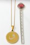 Gold Color 3 cm Line with Ayetel Kürsi & Vav Letter Written 316L Stainless Steel 60 cm Accordion Chain Prayer Necklace - 4