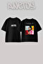 Cardi B_35 Design Printed Unisex Oversize Black Tshirt