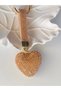 Bag Accessory and Antique Round Heart-Shaped Double-Sided Full Stone Amber Color Shiny Accessory
