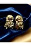 Jellyfish Steel Earrings Gold - 2