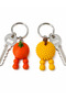 2 Piece Bag Charm and Keychain. Orange - Durian Fruit. - 2