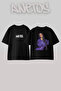 Cardi B_11 Design Printed Unisex Oversize Black Tshirt