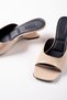 Lyra - Beige Open Toe Heeled Slippers - 3