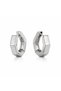 Silver Color Hexagon Hoop Earrings Minimal Geometric Women Earrings Stainless Steel