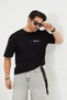 Unisex Oversized T-Shirt Los Angeles Printed Black / White - 7