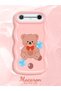 Tecno Spark Slim Compatible Case Camera Protector Pink Silicone Couple Phone Case Bear Pattern - 2