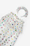 White Butterfly Printed Girls' Cape, Wand and Crown Set - 3